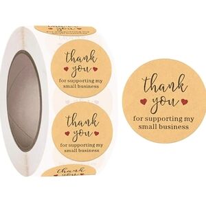 🌿 5/$25. Thank You Small Stickers Roll, 500Pcs 1 Inch